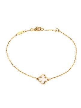 Van Cleef & Arpels Sweet Alhambra Bracelet 18K Yellow Gold and Mother of Pearl (view 1)