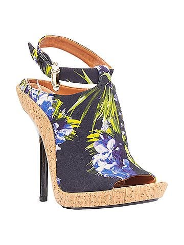 Givenchy Givenchy Riccardo Tisci Runway floral canvas cork heels (view 2)