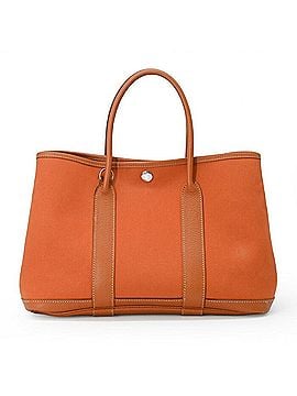 Hermès HERMES Garden 30 TPM Handbag Tote Bag Leather Canvas Negonda Orange Brown (view 2)