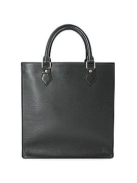 Louis Vuitton LOUIS VUITTON Louis Vuitton Sac Plat PM Tote Bag Handbag Epi Leather Black M52742 (view 1)