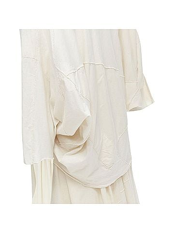 Comme des Garçons Comme Des Garcons Tricot raw cotton patchwork trapeze top midi skirt (view 2)
