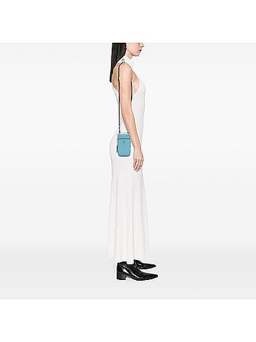 Versace Textured Leather Virtus Neck Pouch Crossbody (view 2)