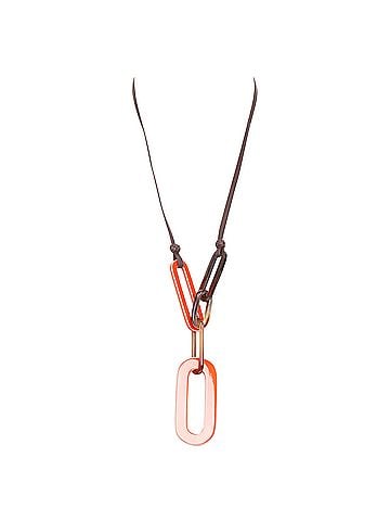 Hermès Hermes Mayance horn oval link pendant necklace (view 1)