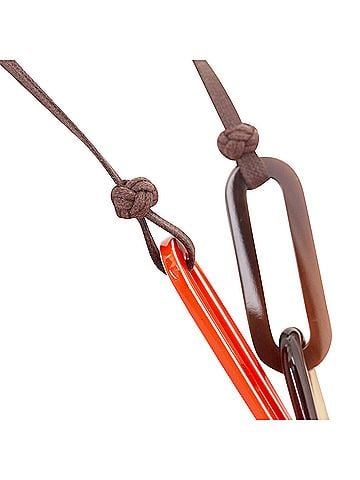 Hermès Hermes Mayance horn oval link pendant necklace (view 2)