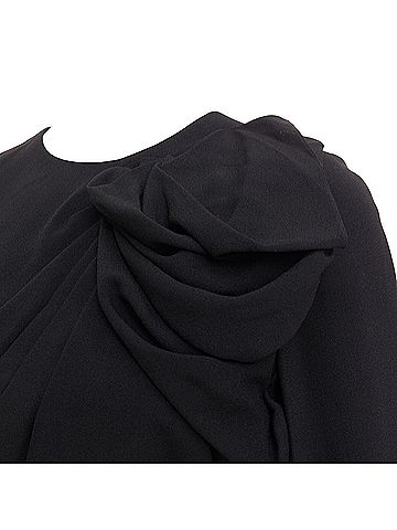 Saint Laurent Saint Laurent crepe draped bow front dress (view 2)