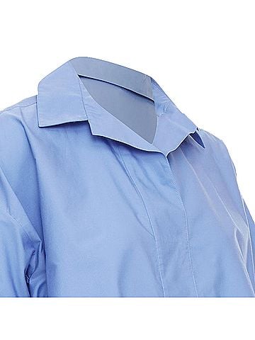 Lanvin Lanvin cotton poplin high low cropped shirt (view 2)