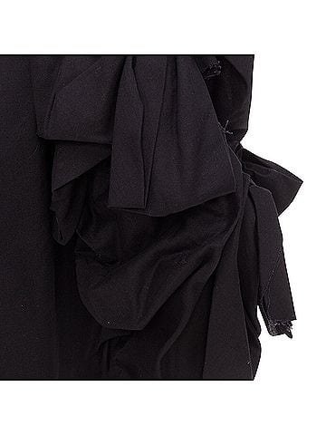Comme des Garçons Comme Des Garcons ruffled bow sleeve asymmetric coat (view 2)