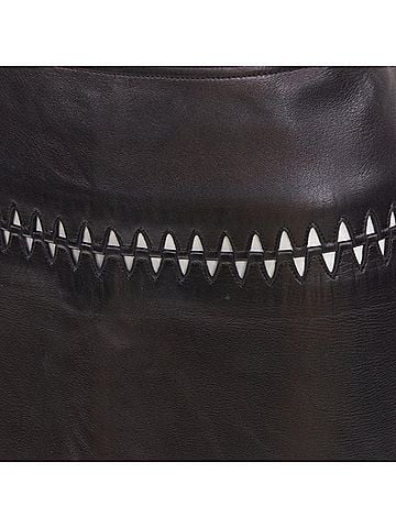 Alaïa Alaia topstitched geometric cut out pencil skirt (view 2)