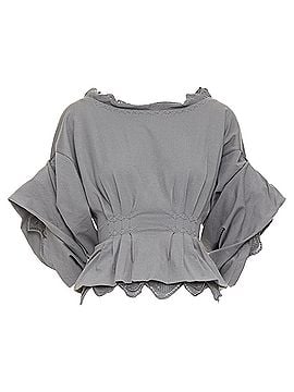 Saint Laurent Liberated Stefano Pilati mesh ruffle smocked top (view 1)