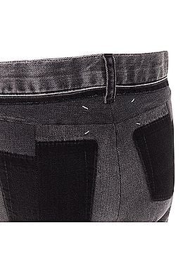 Maison Margiela Maison Margiela grey washed denim patchwork jeans (view 2)