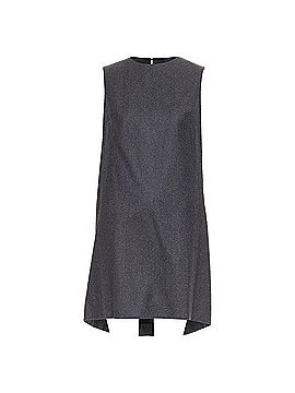 Saint Laurent Yves Saint Laurent wool metallic sheen back dress (view 2)