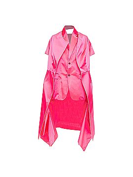 Comme des Garçons Comme Des Garcons structured satin layered coat (view 1)