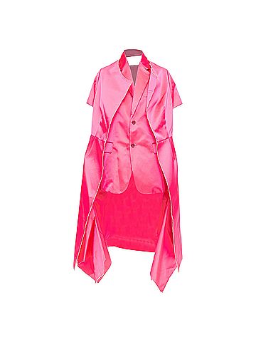 Comme des Garçons Comme Des Garcons structured satin layered coat (view 1)