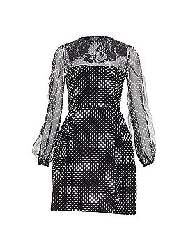 Mario Valentino Valentino polka dot lace overlay pleat dress (view 1)