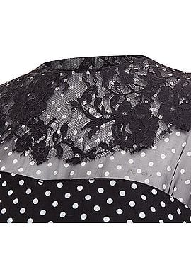Mario Valentino Valentino polka dot lace overlay pleat dress (view 2)