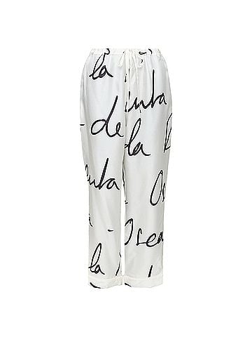 Oscar De La Renta Oscar De La Renta silk graffiti tapered pants (view 1)