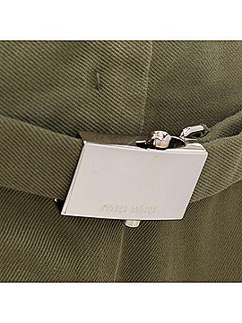 Miu Miu Miu Miu logo buckle utility skirt (view 2)