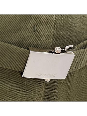 Miu Miu Miu Miu logo buckle utility skirt (view 2)