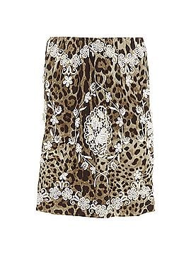 Dolce & Gabbana Dolce &amp; Gabbana silk leopard print embroidery skirt (view 1)