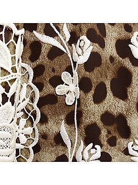 Dolce & Gabbana Dolce &amp; Gabbana silk leopard print embroidery skirt (view 2)