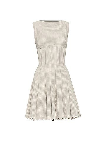 Alaïa Alaia chevron lattice scalloped dress (view 1)