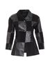 Chanel 100% Wool Blue Chanel leather suede checkered patchwork blazer Size 10 - photo 1