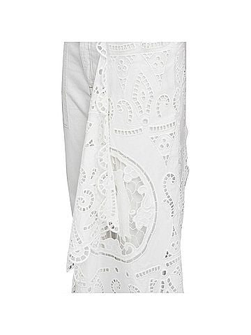 Monse Monse denim cotton embroidery anglais draped trim straight leg Jeans (view 2)