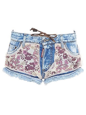 Dsquared2 Dsquared2 pink cut off mini shorts (view 1)