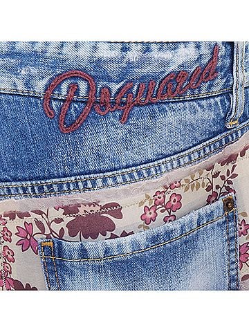 Dsquared2 Dsquared2 pink cut off mini shorts (view 2)