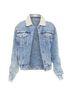 Céline 100% Silk Multi Color Celine Hedi Slimane denim shearling lined jacket Size 10 - photo 1