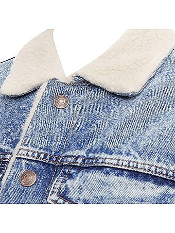 Céline Celine Hedi Slimane denim shearling lined jacket (view 2)