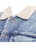 Céline 100% Silk Multi Color Celine Hedi Slimane denim shearling lined jacket Size 10 - photo 2