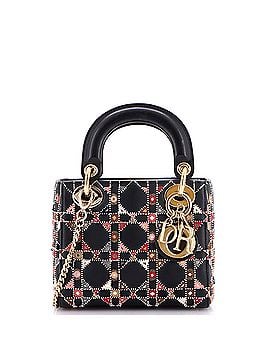 Christian Dior Lady Dior Chain Bag Embroidered Calfskin Mini (view 1)