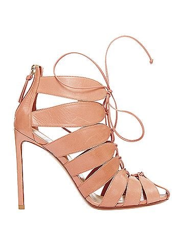 Francesco Russo Francesco Russo Leather Lace Up Cut Out Cage Sandals (view 1)