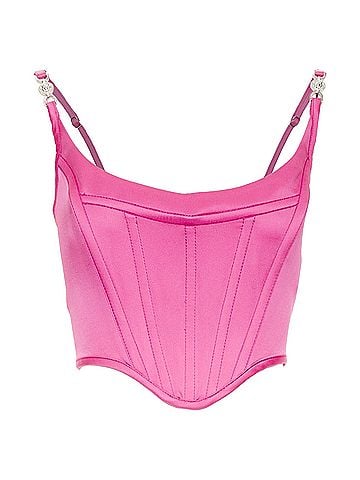 Versace New Versace Medusa '95 Satin Waterlilly boned bustier top (view 1)
