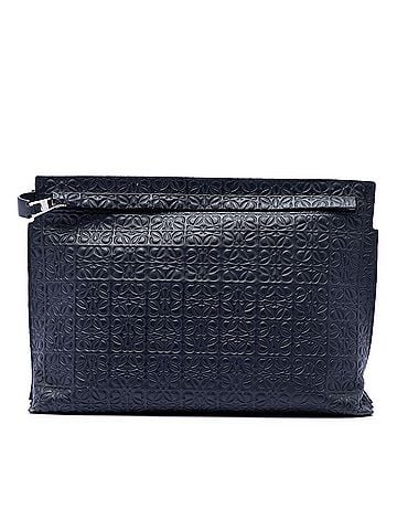 Loewe Embossed Anagram Leather Repeat T Clutch (view 1)