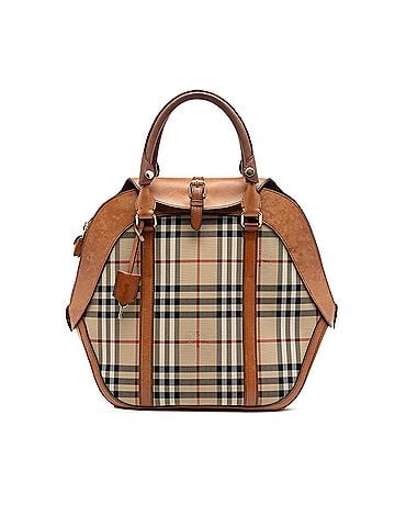 Burberry Medium Haymarket Check Coated Canvas Orchard Bowling Bag (view 1)