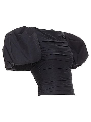Khaite Khaite Kai poplin puff sleeve bateau crop top (view 2)