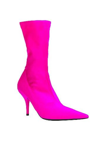 Balenciaga Balenciaga knitife neon lycra pointed sock boots Kim Kardashian (view 2)