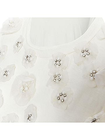 Lanvin Lanvin Alber Elbaz Collection silk pearl flower t-shirt (view 2)