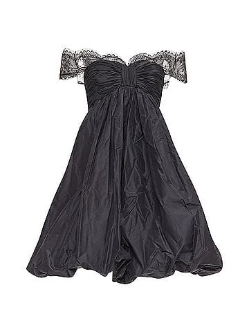 Oscar De La Renta Oscar De La Renta lace trim ruched bow dress (view 1)