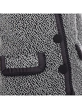 EA7 Emporio Armani EMPORIO ARMANI silver lurex boucle applique black trim knit blazer IT40 S (view 2)