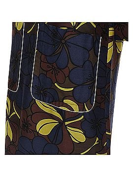 MARNI Marni floral print wool silk crepe patch pocket boxy A-line dress (view 2)