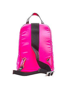 Prada Prada neon Tessuto nylon triangle logo small sling backpack bag (view 2)