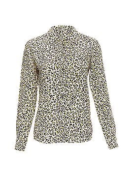 Equipment Equipment silk leopard print long sleeve shirt (view 1)