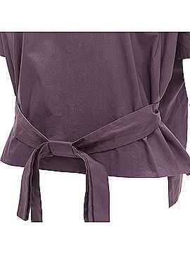 MARNI Marni cotton V collar bow belt boxy top (view 2)