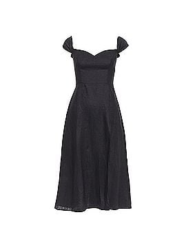 Reformation Reformation Bridgton linen cap sleeves sweetheart midi dress (view 1)