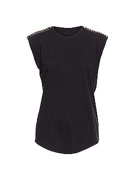 Balmain Balmain Metal Chain Lamb Leather Trim Cotton Tank Top (view 1)