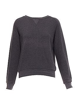 Dries Van Noten DRIES VAN NOTEN grey cotton blend silver zip back pullover sweater S (view 1)
