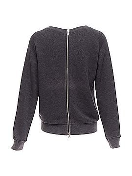 Dries Van Noten DRIES VAN NOTEN grey cotton blend silver zip back pullover sweater S (view 2)